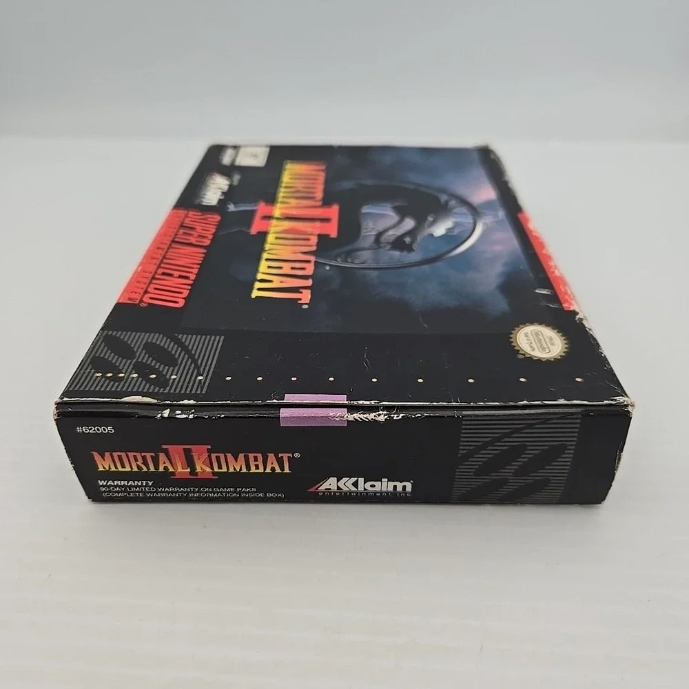Mortal Kombat II for the Super Nintendo (SNES) w/ Original Box,‎ Clean Cart